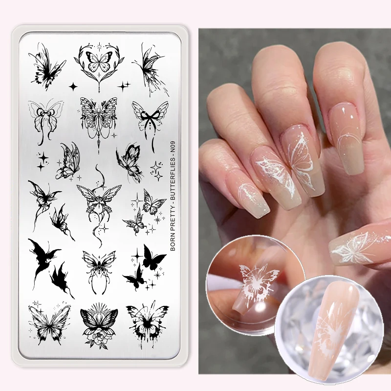 BORN PRETTY 10ml Stamping Mixing Oil Painting Gel Stamping Polish Powder Mixing And Apply Nail Powder Stamping Plate 6