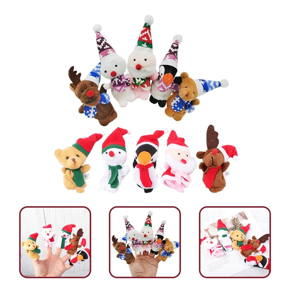 

10pcs Portable Finger Puppets Adorable Finger Toys Kids Christmas Gift