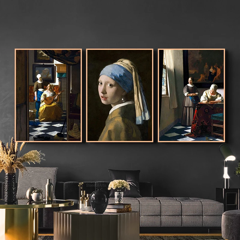 Timeless Johannes Vermeer Canvas Art Print for Elegant Living Room Decor