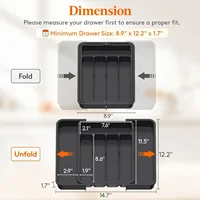 Silverware Drawer Organizer, Expandable BPA Free Utensil Tray for Kitchen, Adjustable Flatware and Cutlery Holder 2