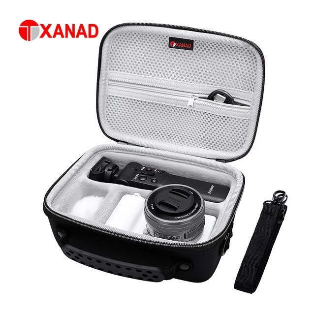 XANAD EVA Hard Case for Sony ZVE 10 Camera Fits Vlogger Accessory Kit Tripod and Microphone Carrying Storage Bag(only bag)
