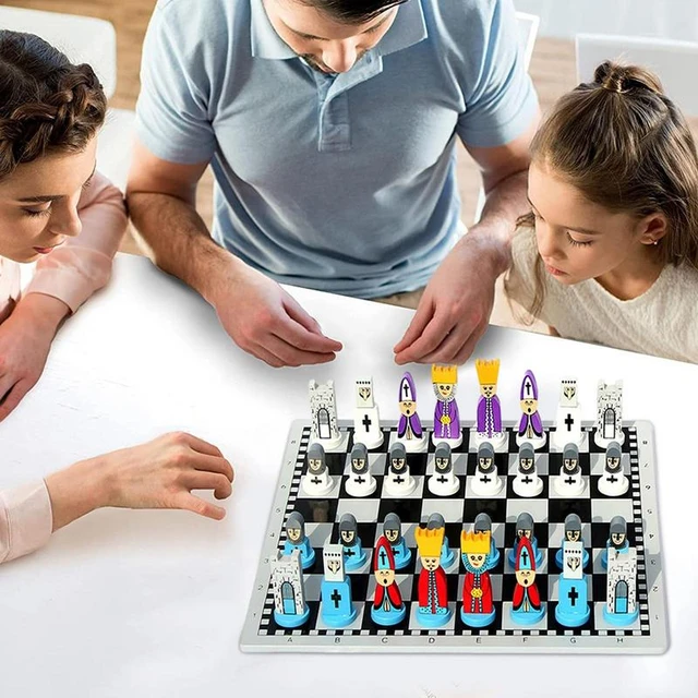 Educational Wooden Cartoon Chess Set - Little Learners Toys