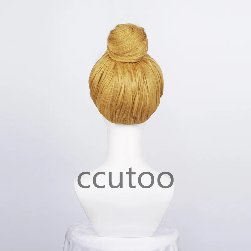 Halloween women Fairy Cinderella Princess wig Adult stage Role Play Classic Golen Updo styled Cinderella Synthetic hair wig