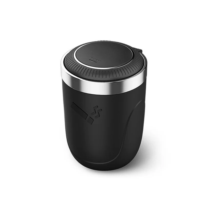 Car Ashtray Press Type Creative Light Cup Holder Portable Stainless Steel car ashtray