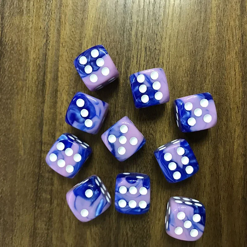 Game Dice 5pcs/set Two Colors Dice Puzzle Board Game Accessory 6 Sided Point 16mm