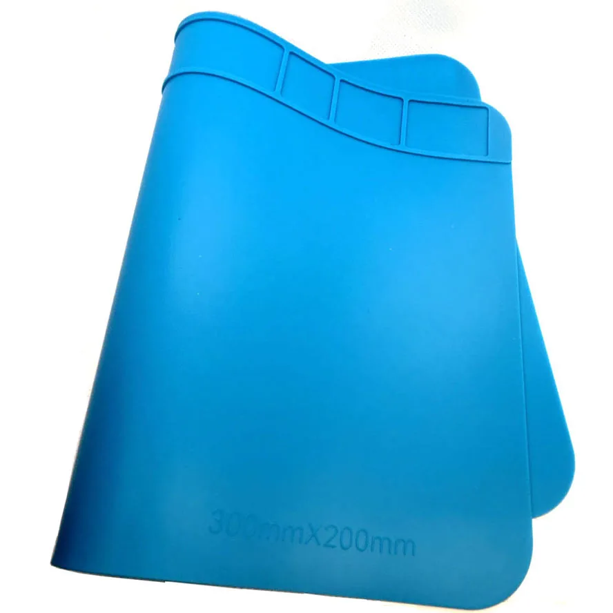 30X20cm Blue Repair Pad Insulation Heat-Resistant Solder Station Silicon Soldering Mat Work Pad Desk for BGA Soldering Station 5