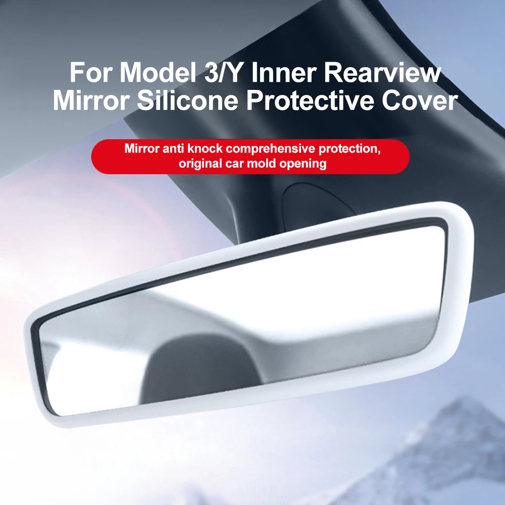 Car Rearview Mirror Cover for Tesla Model 3 Y S X Silicone Rubber Case Rearview Protector Cover Auto Interior Accessories rearview mirror protector,rearview mirror,rearview mirror cover,carbon fiber mirror cover