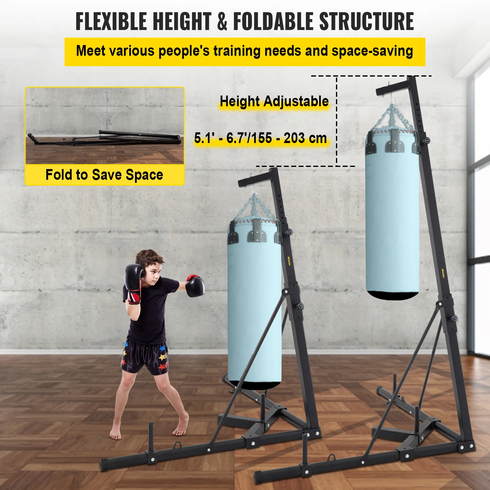 VEVOR Popsport Heavy Bag Stand Free Standing Punching Punch Bracket