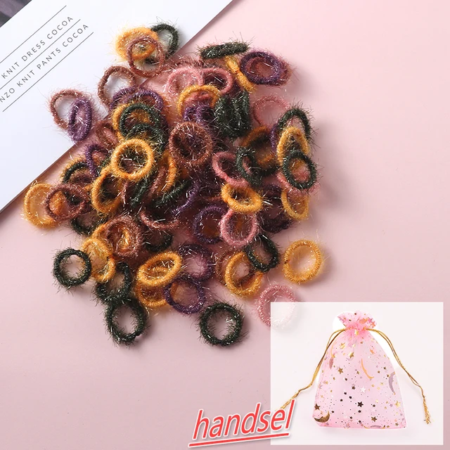 100PCS/Set Girl Hair Ring Children Ponytail Elastic rubber band hair band Hair Accessories girl Headband Scrunchie Headdress Set 100pcs-24