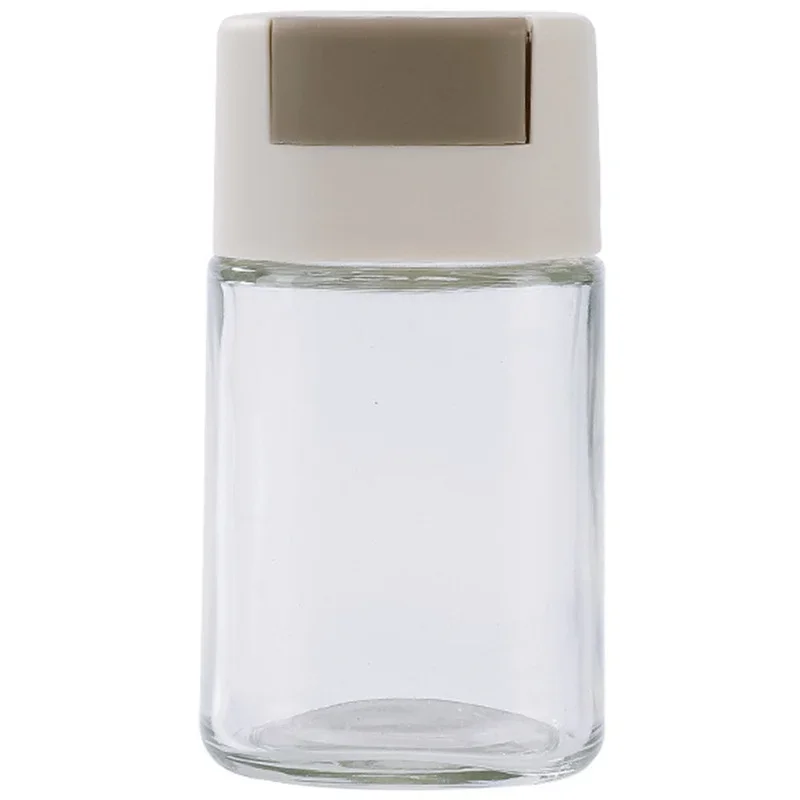 Quantitative Salt Control Seasoning Bottle Cooking Household Seasoning Box Transparent Glass Bottle Barbecue Spreader