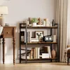 3 Tier Bookshelf 31.49" Width, Book Shelf Storage and Organization, Large Books Shelves for Home Living Room, Bookcases 4