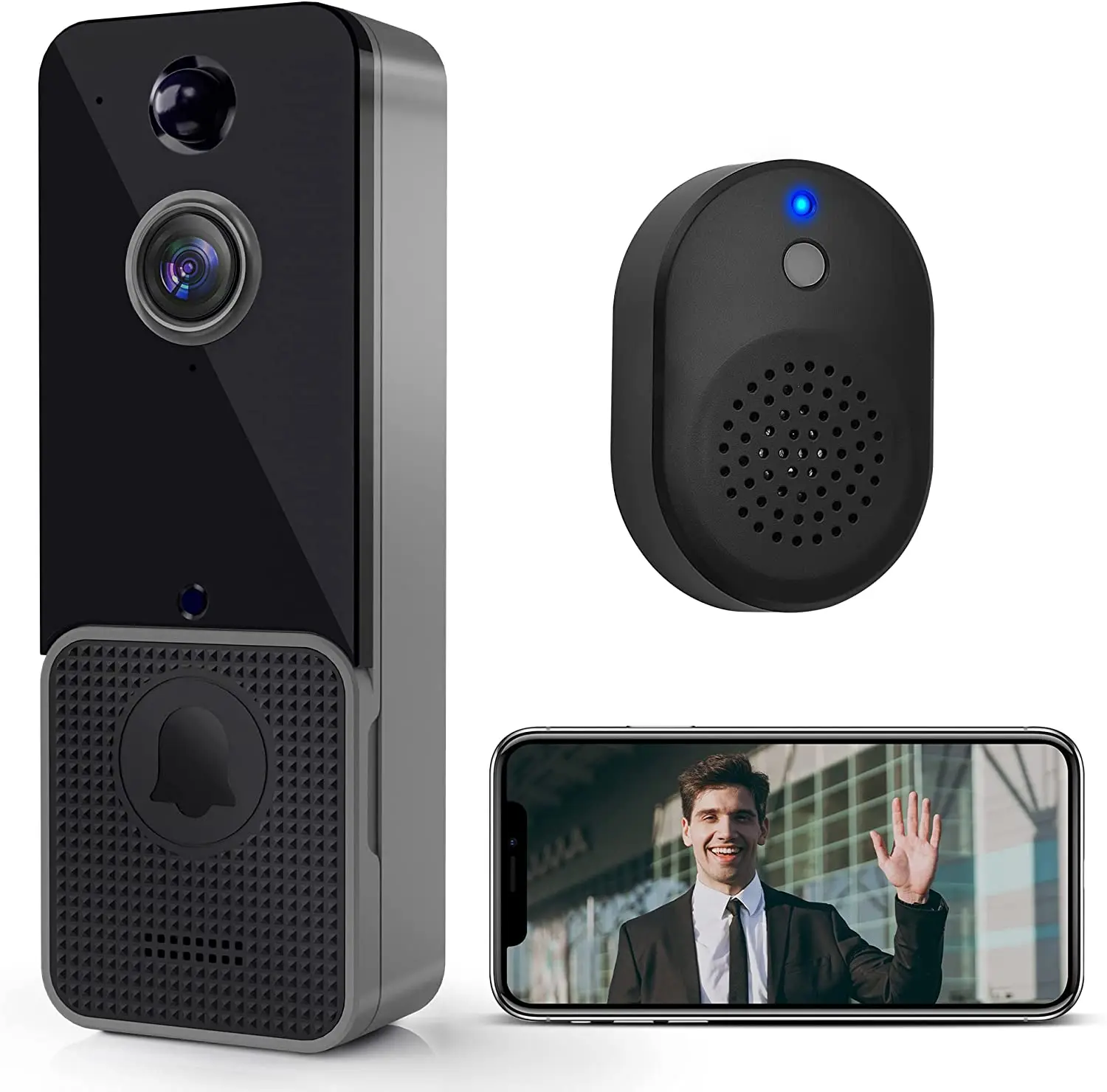 

Wireless WiFi Video Doorbell Camera PIR Human Detection Cloud Storage Outdoor Door Bell Intercom Smart Home Security Protection
