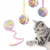 12/6/1Pcs Funny Cat Toys Colorful Yarn Ball with Bell Sounding Interactive Chewing Toy for Kitten Stuffed Toy Ball Cat Supplies 4