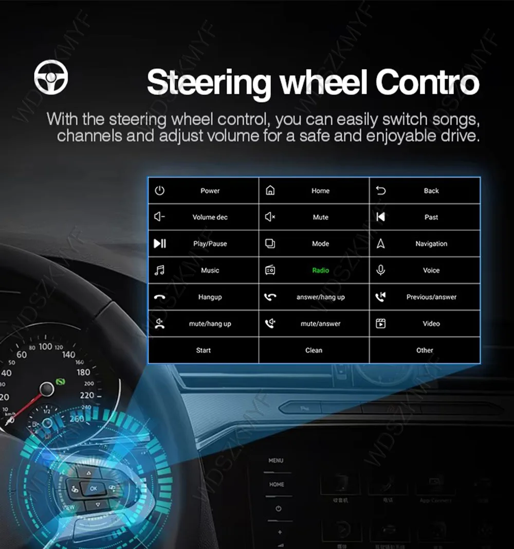 10.1inch Multimedia Player Universal Intelligent Systems 4Core Android13 GPS Car Radio Android Auto Wireless CarPlay Head Unit