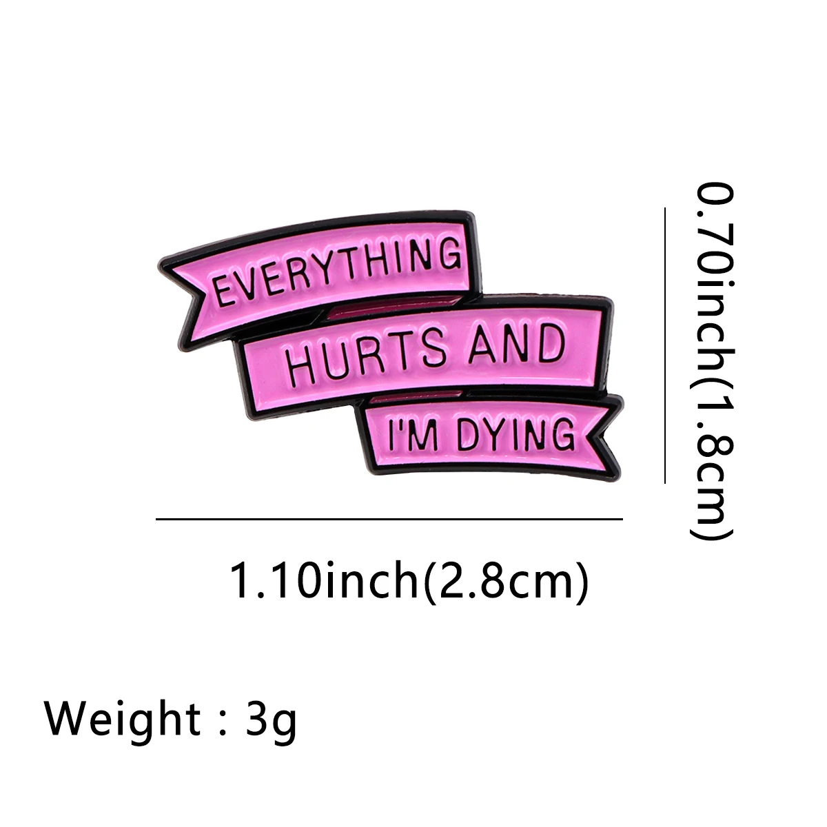 Quotations Series Enamel Pin Brooch for Backpacks and Accessories