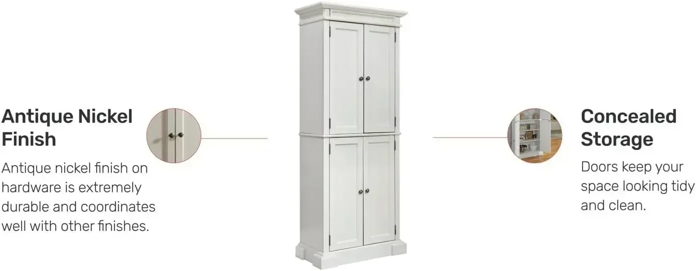 Furniture supplies Homestyles Americana Off-White Pantry, 72"H 4