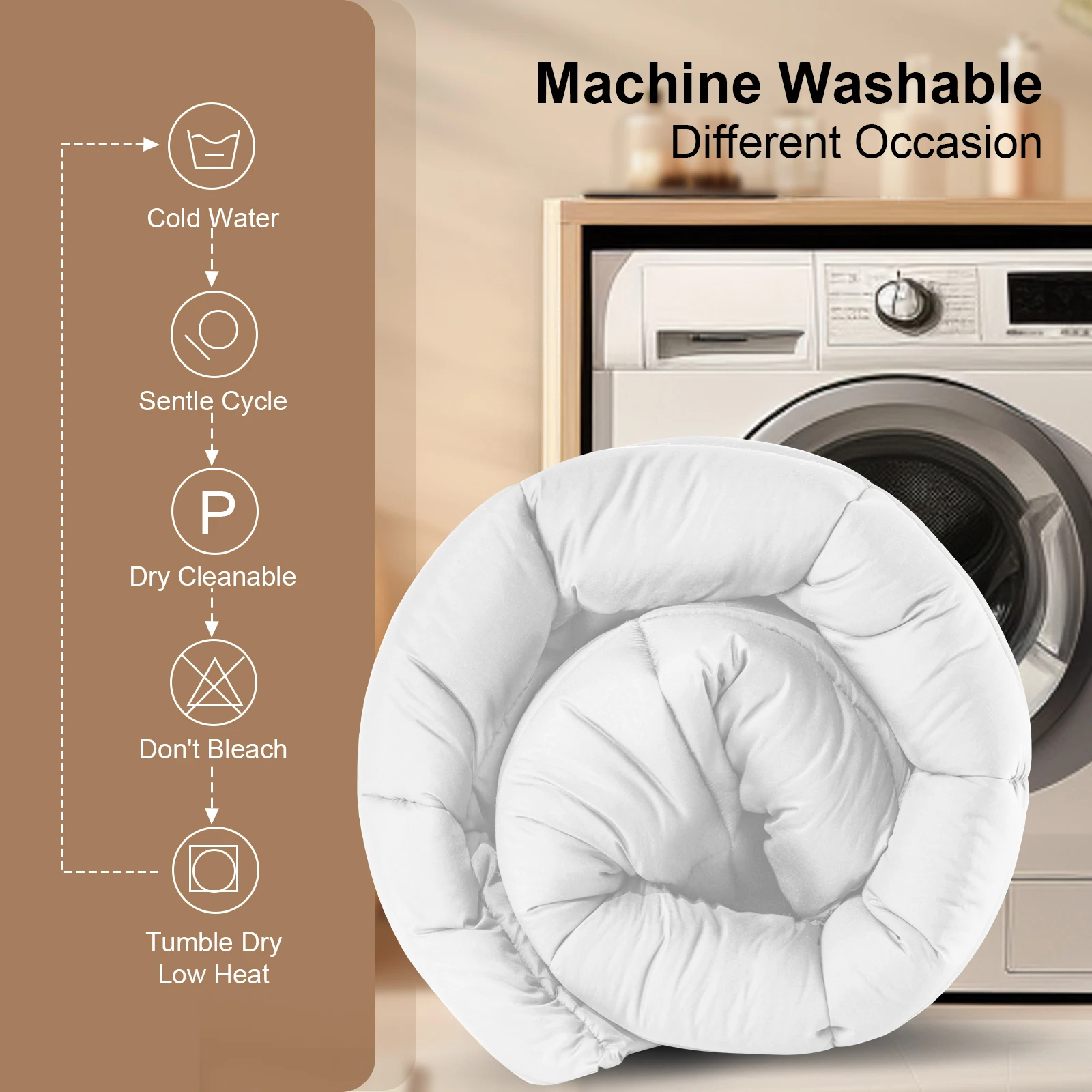 Bedding Comforter Duvet Insert All Season Down Alternative Quilted Bed Comforter Winter Warm Machine Washable