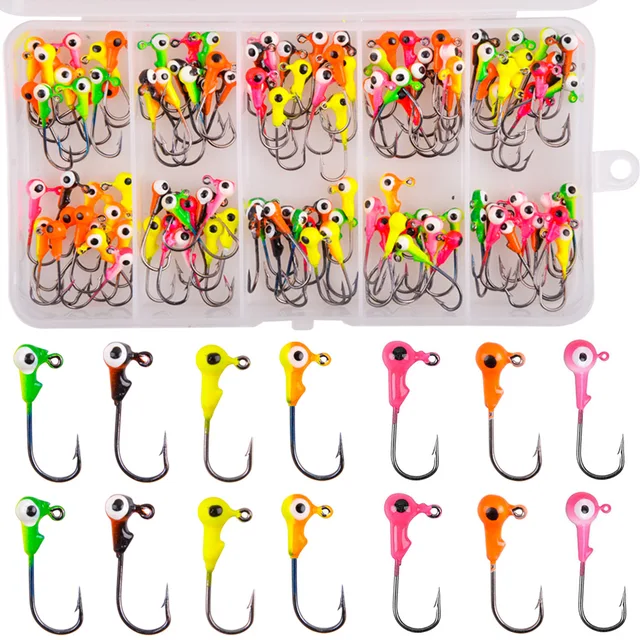 Jig Heads for Fishing hooks Paint Worm Lure Saltwater Jig Head