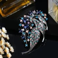 High-end Exquisite Colorful Hollow Leaf Brooch Coat Cardigan Suit Pin Brooch Female Elegant Atmosphere Clothing Accessories 3