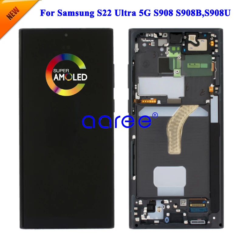 

Super AMOMLED LCD Screen For Samsung S22 Ultra 5G LCD For Samsung S22 Ultra S908 LCD Screen Touch Digitizer Assembly