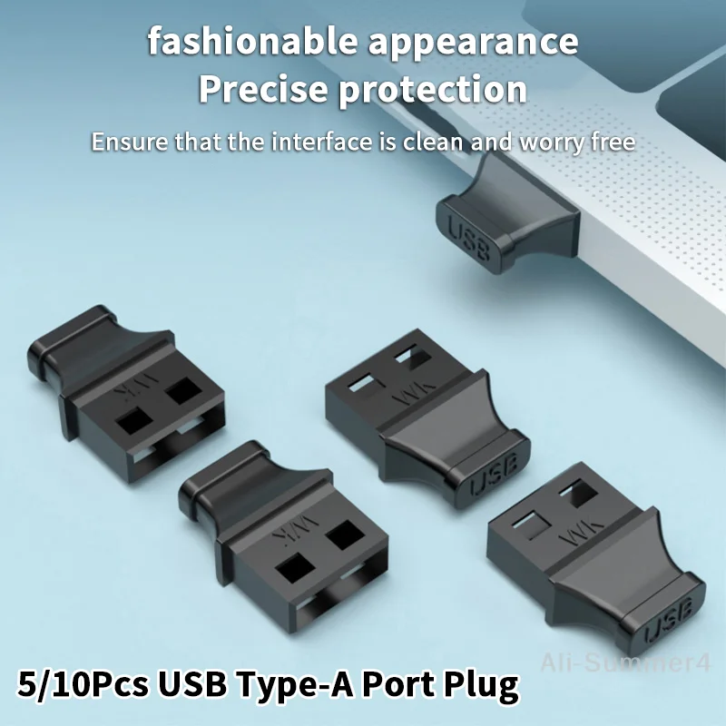 5/10Pcs 타입-A USB 포트 플러그(핸들 포함) 노트북 컴퓨터 소켓 캡용 방..