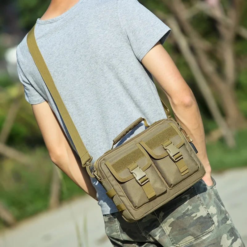 USBChargingShoulderBagMensTacticalSlingBackpackBriefcaseOutdoorMilitaryCrossbody
