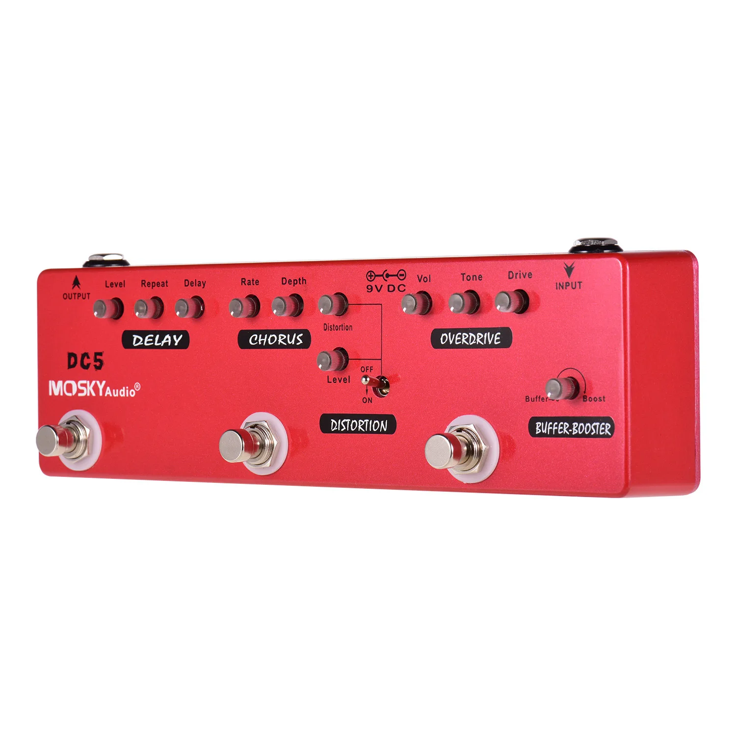 MOSKYDC56in1GuitarMultiEffectPedalBoosterBufferDelayChorus