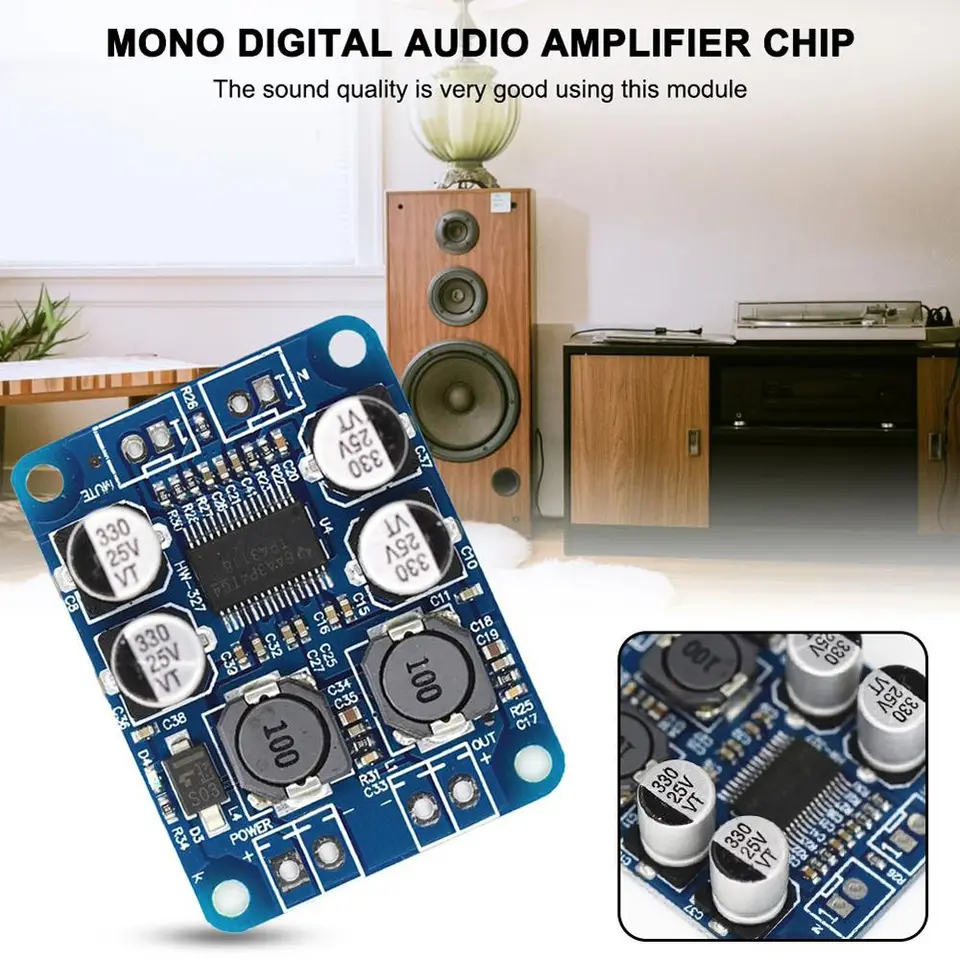 AZDelivery TPA3118 Amplificatore Digitale Mono 60W – Per Subwoofer E Impianti Audio Fai Da Te