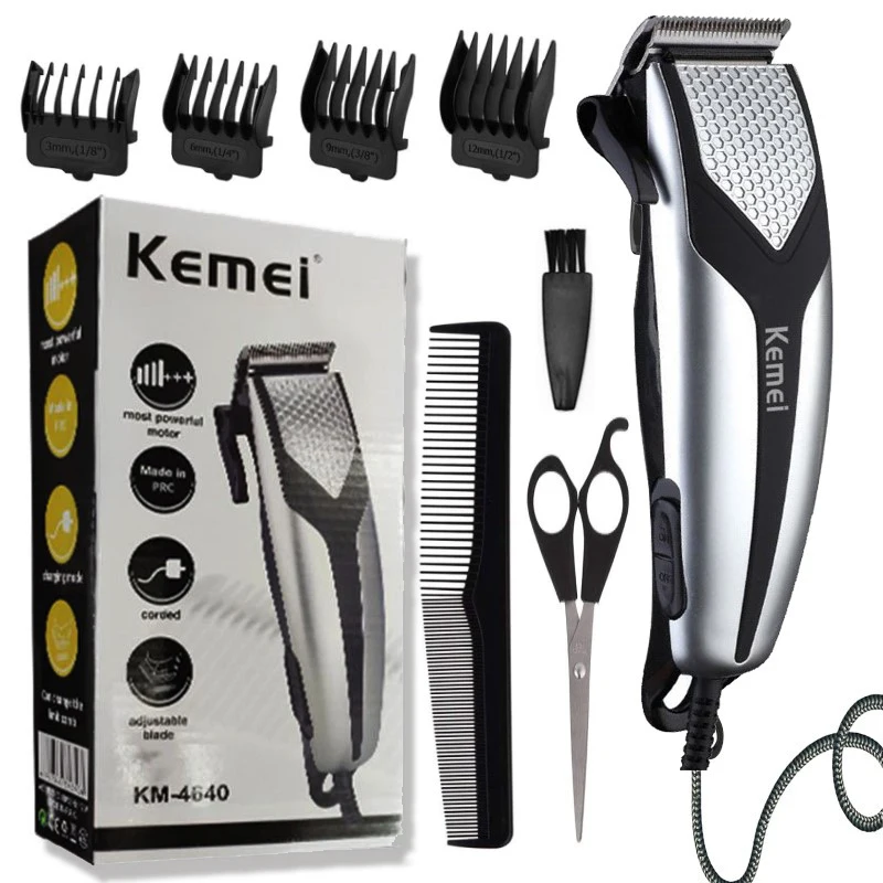 

Kemei KM-4640 Professional Barbers Blending Hair Clipper Wired Electric Trimmer Graffiti Hair Cutting Machine Corded Hair Cutter