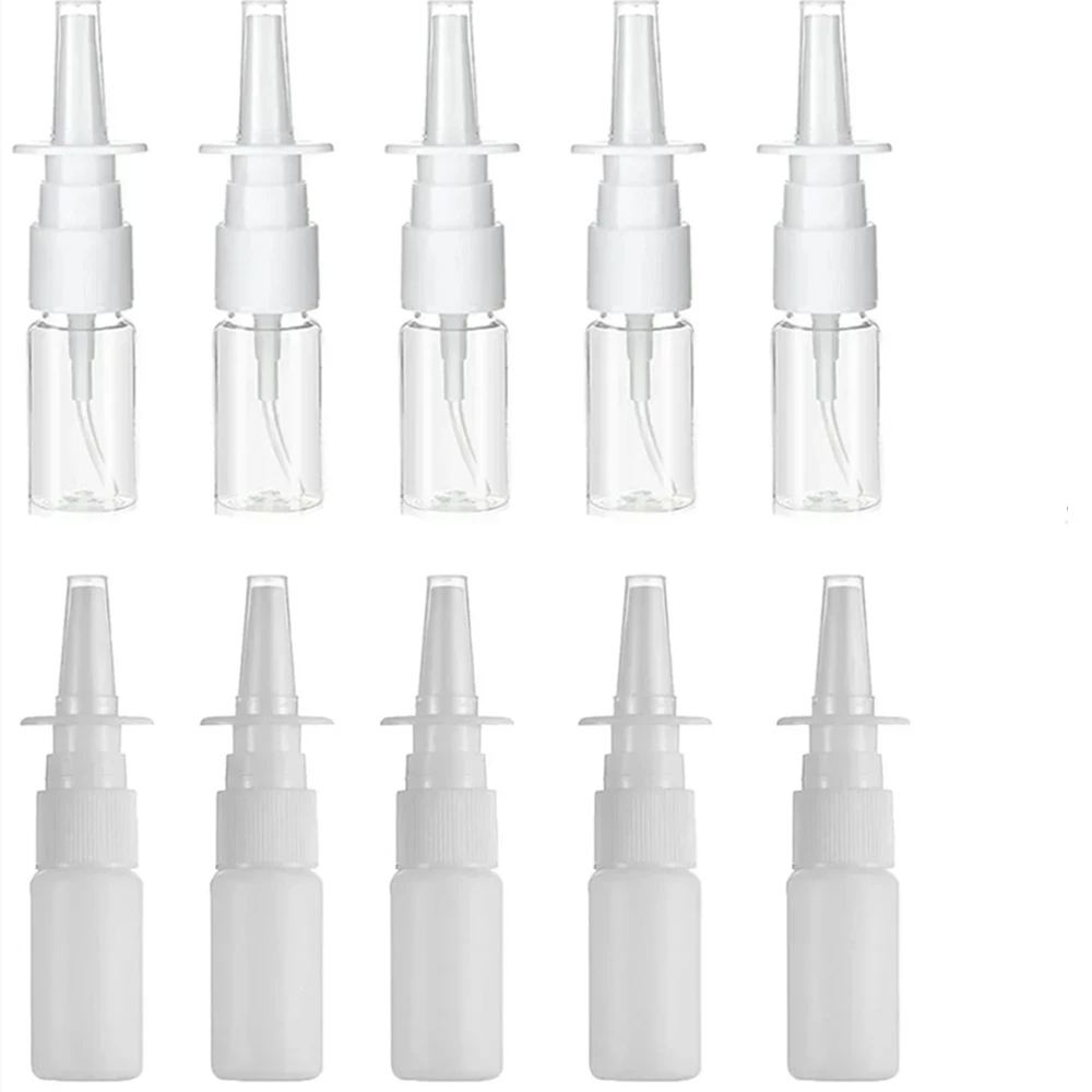 2Pcs 10ml 20ml 30ml Nasal Spray Bottle Plastic Nose Mist Sprayer