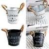 1Pc Retro Iron Creative Letters Decorative Flower Bucket Corrosion Resistant Metal Grass for Artificial Plants 2