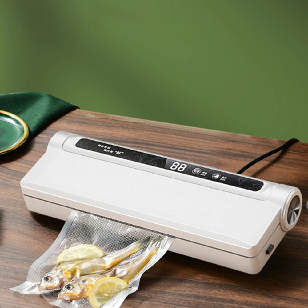 Food Vacuum Sealer Heat Bag Sealing Machine One Click Intelligent Operation with 20 Bags Strong Suction Power for Home Kitchen
