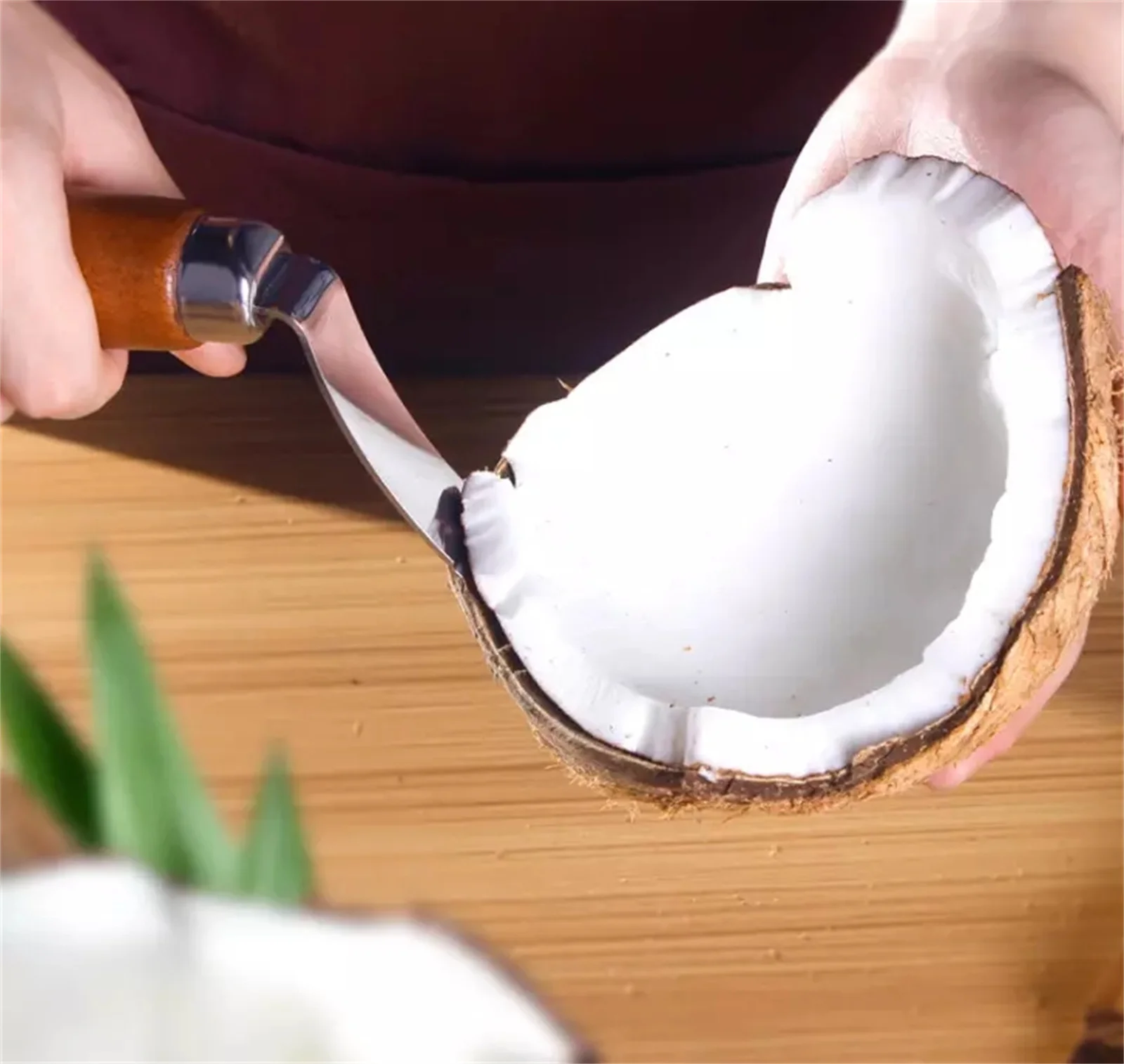 Stainless steel coconut shelling knife coconut meat taking knife kitchen tools