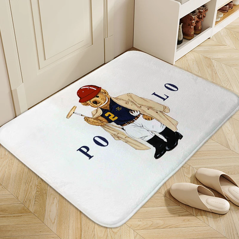 A-Polo Bears 목욕 러그, 미적인 도어 매트, 입구 문짝, 유용한 물건, 집 장식에 적합, 주방 바닥용 애니메이션 카펫  Best5