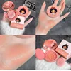 Gegerbear Puff Cushions Blush White Matte Nude Makeups Student Vitality Girly Cosmetics Low saturation Expanded Color Monochrome 6