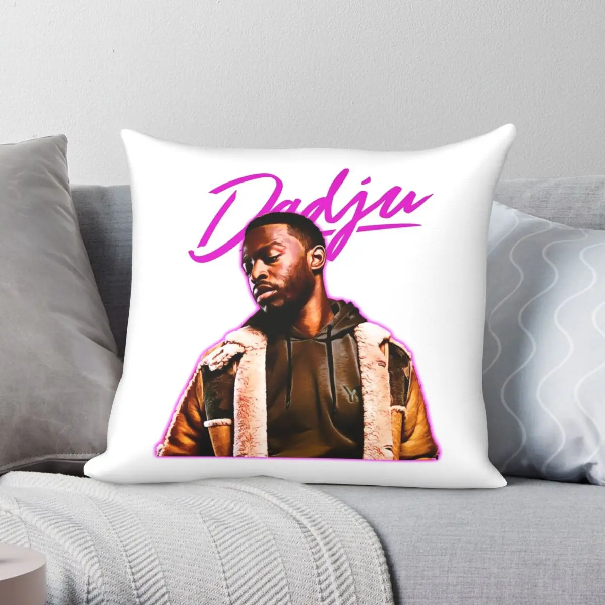 

Dadju Square Pillowcase Polyester Linen Velvet Pattern Zip Decor Pillow Case Bed Cushion Cover Wholesale