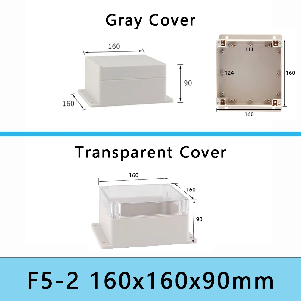 Waterproof IP67 Outdoor Electronic Housing Enclosure in Durable ABS Plastic