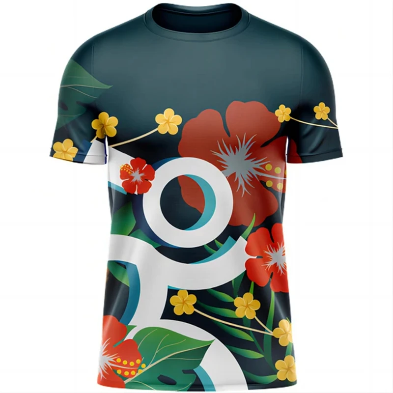 Magliette da corsa di moda semplice Estate Casual Fitness all'aperto 3D stampato Uomo Donna T-shirt sportive Girocollo allentato Tuta Tee - Image 3