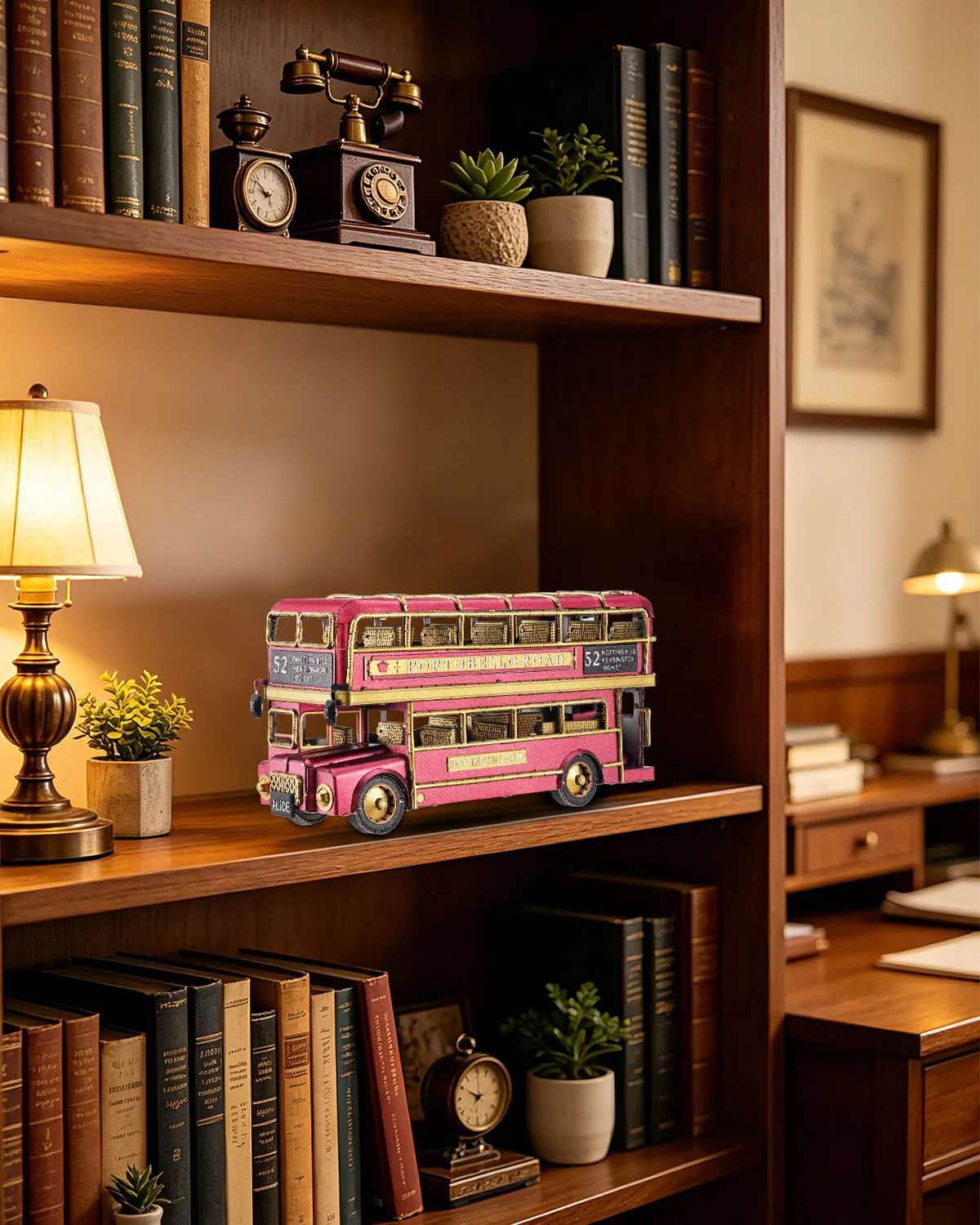 Piececool 3D 금속 모델 키트 이층 버스 3D 퍼즐 성인용 DIY 공예 퍼즐 빌딩 블록 최고의 선물