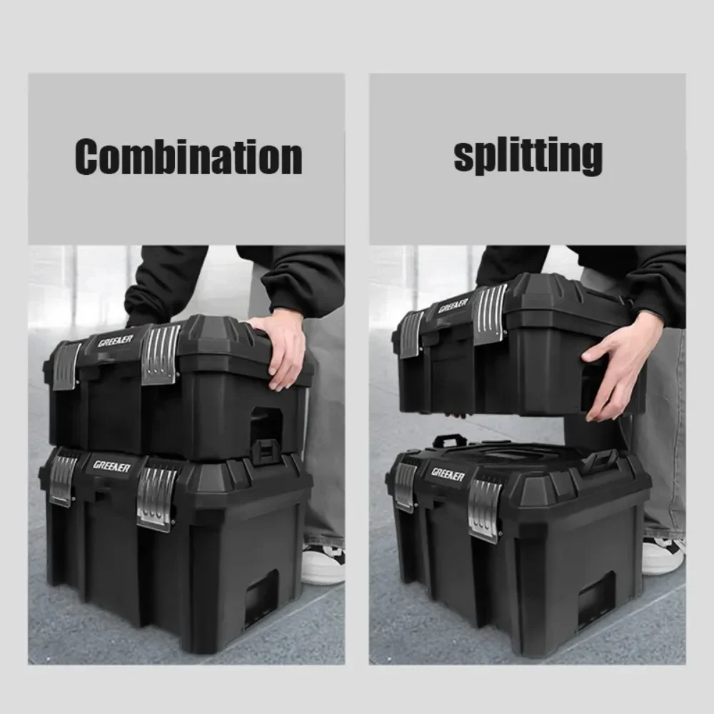 Large Capacity Tool Boxes Multifunctional Professional Electrician Carpenter Work Tools Accessory Household Portable Storage Box 6