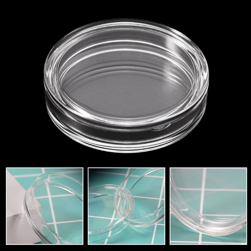 Round Acrylic Coin Storage Box Collectors Coin Display for Case Container for Earrings Rings Bracelet Necklace Drop Shipping