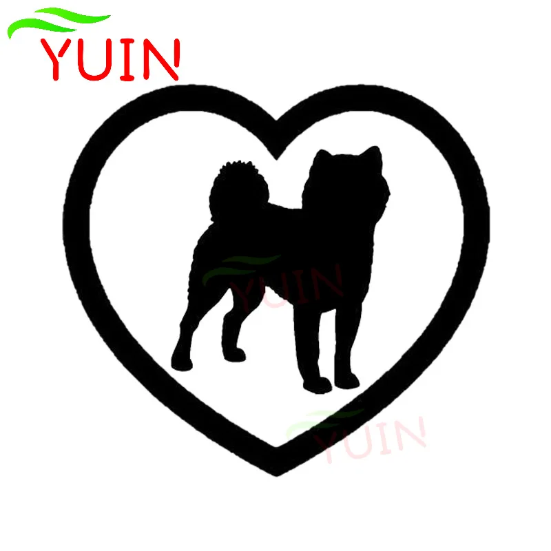 

YUIN Fashion Shiba Inu Dog Heart Animal Car Sticker Personality PVC Bumper Decoration Fitting Cover Scratch Waterproof Stickers
