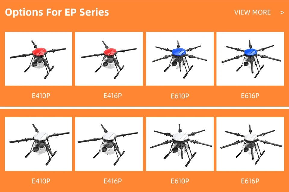 EFT E620P 20L Agriculture Drone. Options For EP Series VIEW MORE E41OP E416P E61OP E6