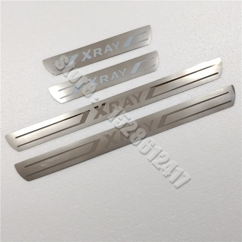 

Car Styling Car Door Sill Trim Covers Stickers Stainless Steel Door Sills Scuff Plate For LADA XRAY 2015-2020