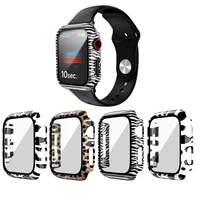 Protecteur d'écran en verre du Guatemala pour Apple Watch, couvercle à motif de vache léopard, série 7, SE, 6, 5, 45mm, 41mm, 44mm, 42mm, 40mm, 34mm, nouveau 5