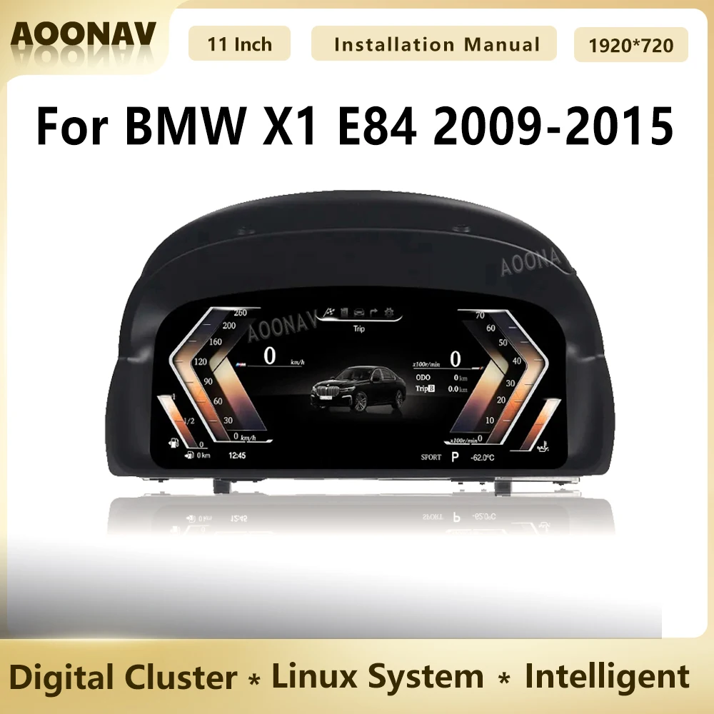 

Car Digital Cluster For BMW X1 E84 2009-2015 LCD Dashboard Instrument Virtual Cockpit Crystal Panel Speedometer Display Linux OS
