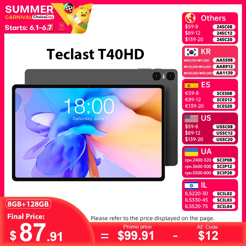 Tablet 8inch|teclast T40hd 10.4