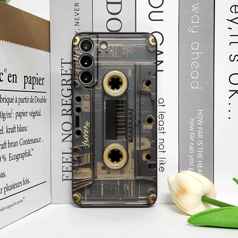 Vintage Cassette Tape Design Shockproof Phone Case - Soft, Creative Cover
