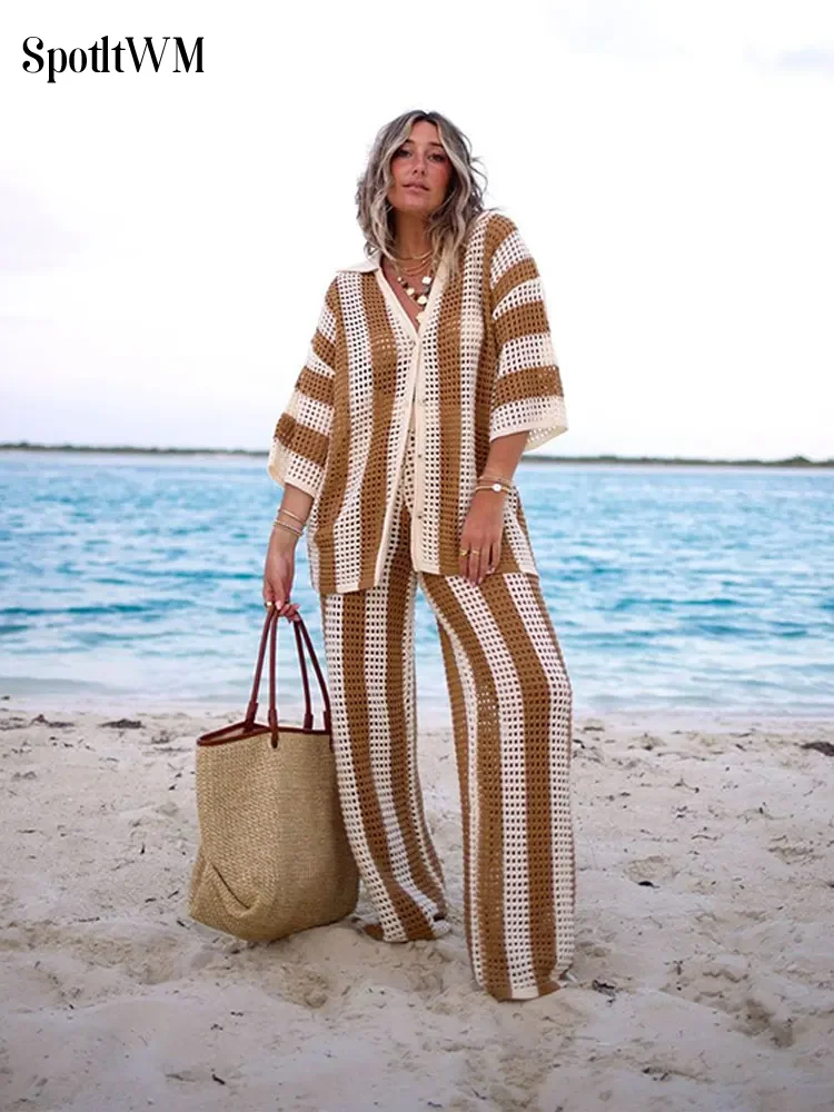 Heather Laine White Beachy Blouse Slit Sleeve