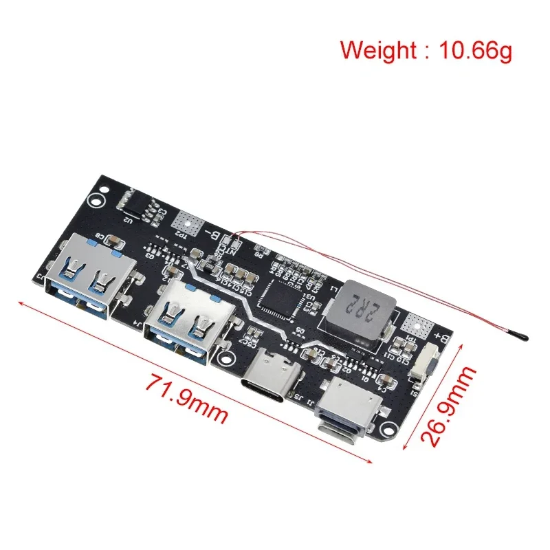 LED  USB ͸ 18650  , µ  ȸ ȣ, ũ/C Ÿ USB, QC4.0, QC3.0, 5V, 4.5A, 22.5W